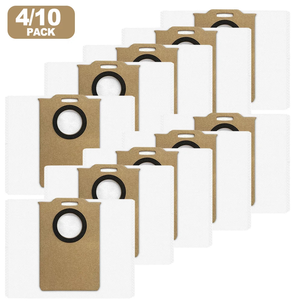 4/10 Pack Dust Bags For Redroad R11 Robot Vacuum, 3.3L Non-woven 4-Layer Filter Vacuum Parts Accessories Qme