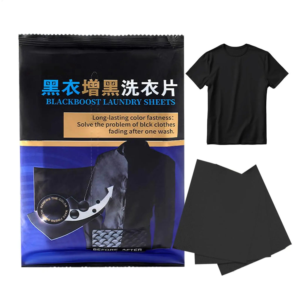 NEW Black Fabric Dye 50 Pieces Color Fixing Brightening Black Clothes Restorer Laundry Supplies For School Hotel Apartment Dorm Qme