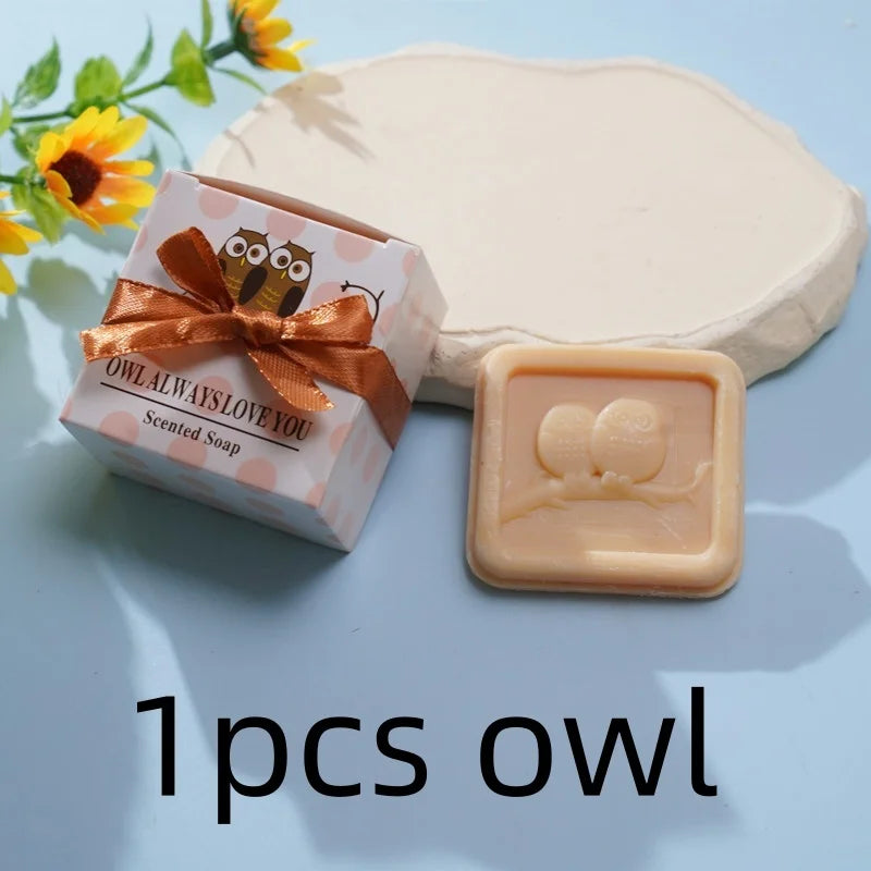Handmade Love Heart shaped Design Bath Soap Wedding Party Love Gift Soapy Favor Valentine Gift Hand Soap Qme owl