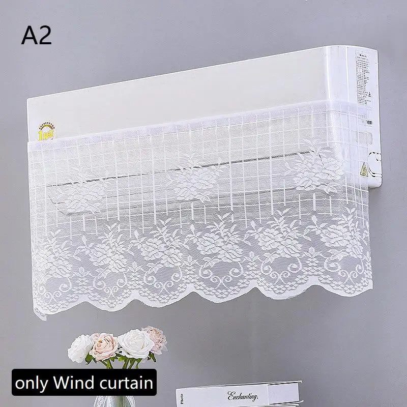 Lace Embroidery Flower Bedroom Curtain Windproof Dustproof Anti-UV Qme A2