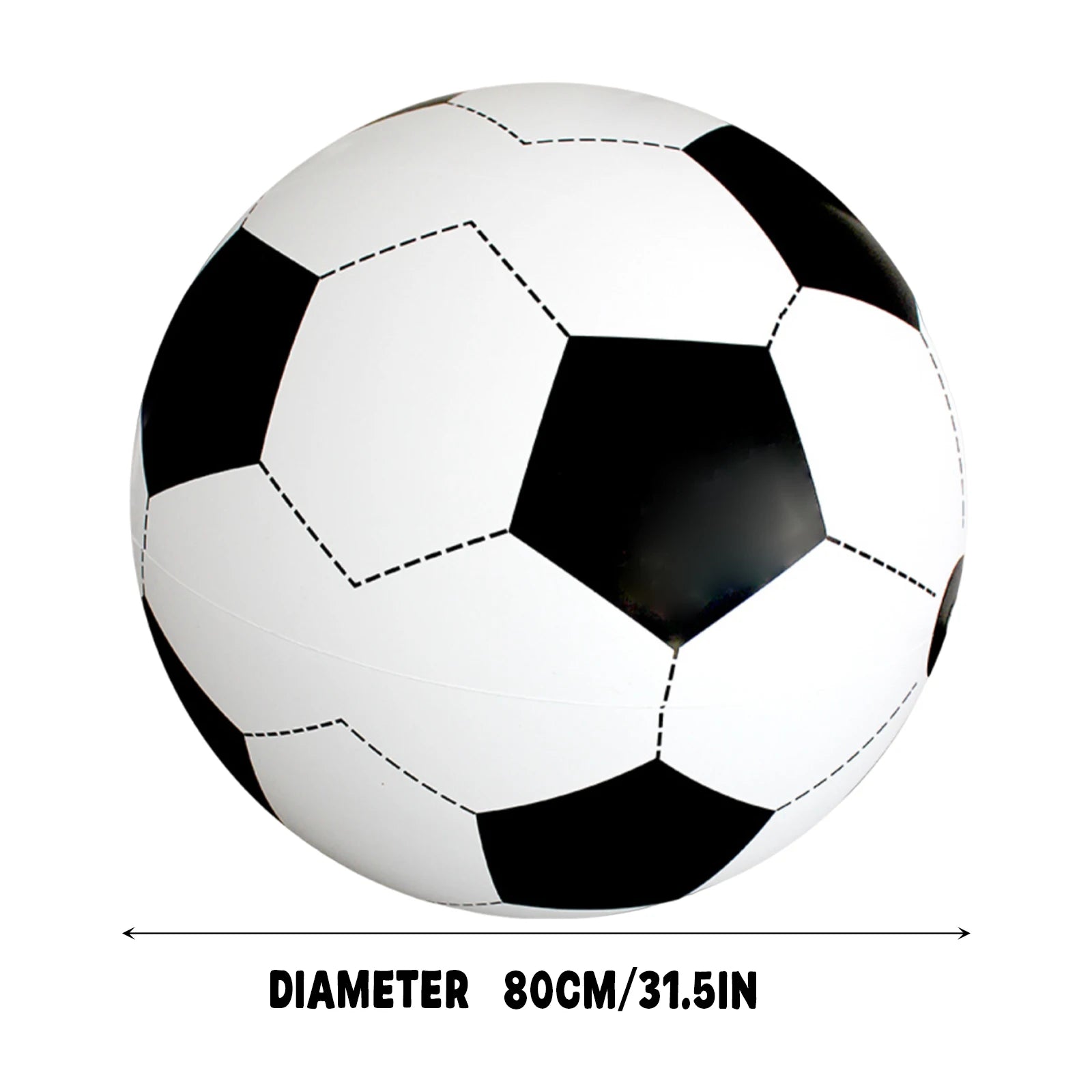Inflatable Soccer Beach Ball Large Outdoor Inflatable Ball Beach Parent-Child Interactive Sports Game Supplies（Uninflated） Qme