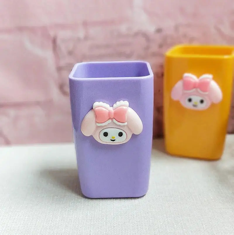 Hello Kitty Cup Shock-resistant Creative Couple's Mouthwash Plastic Qme 8