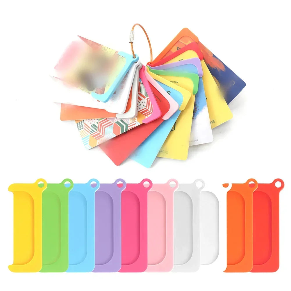 Reusable Card Holder Portable Holder For Yoto With Metal Ring Loop Audio Story Organizer Travel Case Storage Cover Mixed Colors Qme