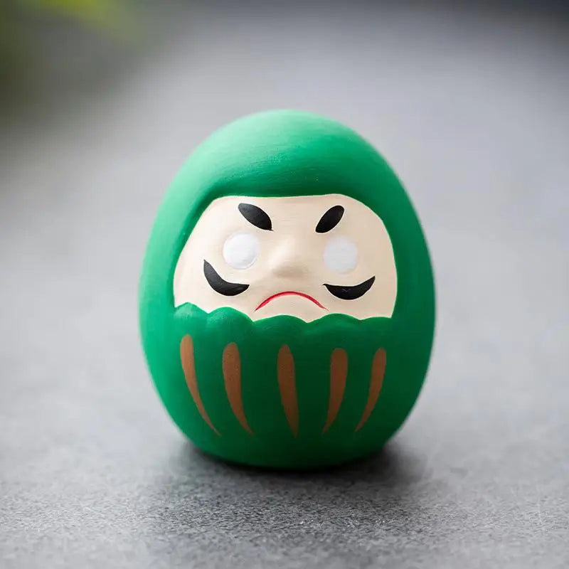 Ceramic Statue Daruma Tumbler Crafts Lucky Fortune Ornament Landscape Doll Fengshui Home Decor Gift Qme A4