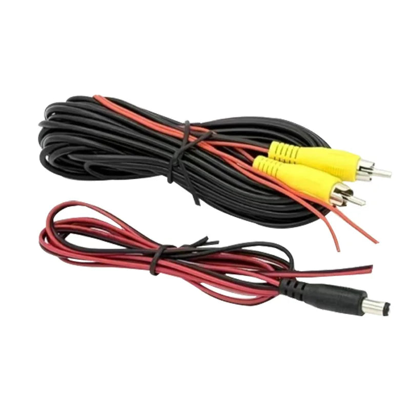 10PCS Car Camera Power Cable, Reverse Image Video Connection Line for Vehicle Rearview System Qme 1 8M