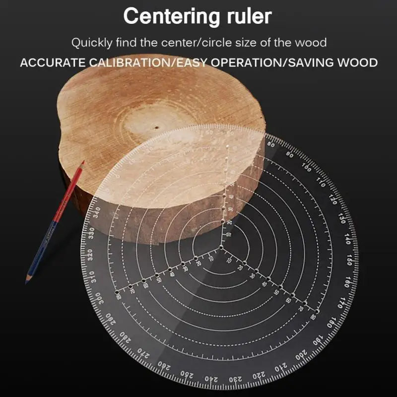 Plastic Finder Lathe Wood Turning Drawing Work Compass Circle Gauge Qme