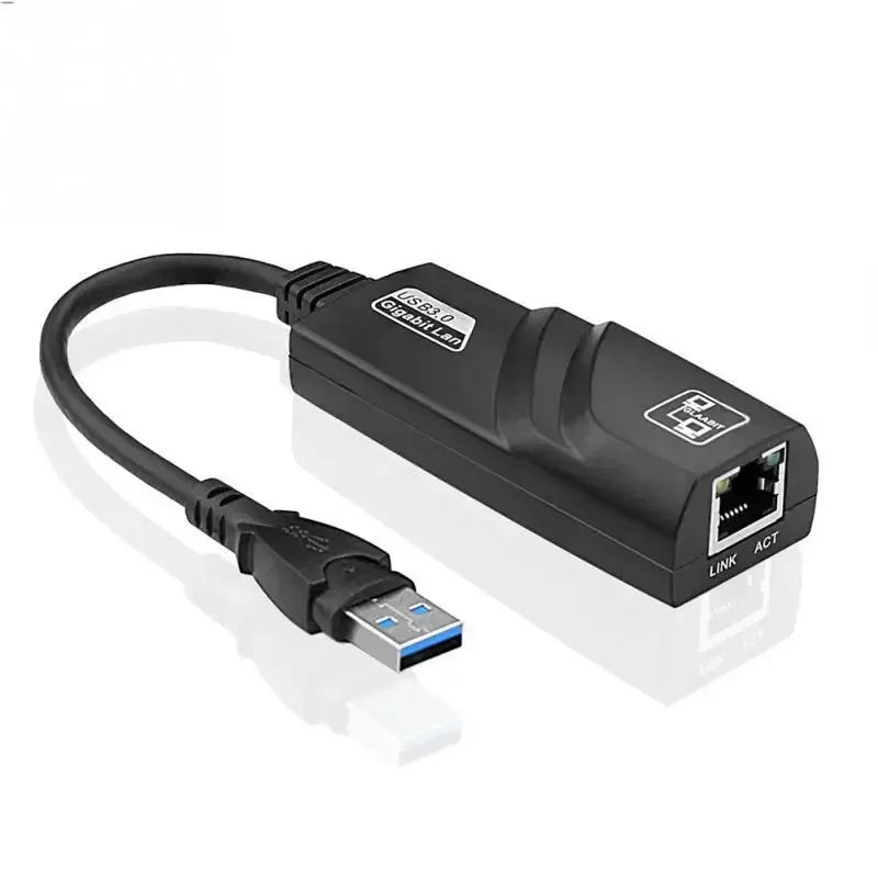 10/100/1000Mbps USB 3.0 USB 2.0 Wired USB TypeC To Rj45 Lan Ethernet Adapter Network Card for PC Macbook Windows 10 Laptop Qme
