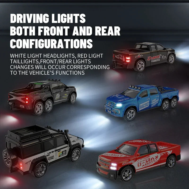 RC Cars 2.4G Alloy Mini Remote Control SUV Drifts Electric Off-road Vehicle Racing Truck Model Toy Boy Child Kids Birthday Gifts Qme
