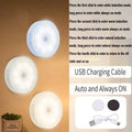 2~6 Pack Motion Sensor LED Night Light USB Rechargeable 3 Color Night Lamp Cabinet Wardrobe Lamp Staircase Wireless Closet Light Qme 2Pcs 3Color