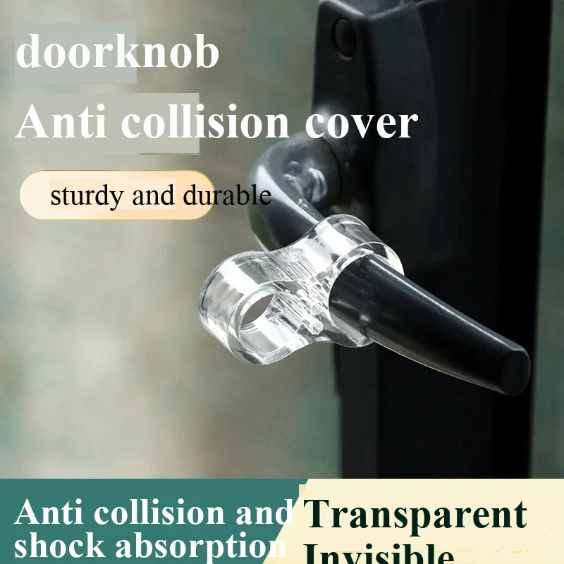 Transparent Silicone Door Knob Stopper Wall Protector Pads,Shock Absorbing Invisible Anti-Collision Door Handle Buffer Guards Qme