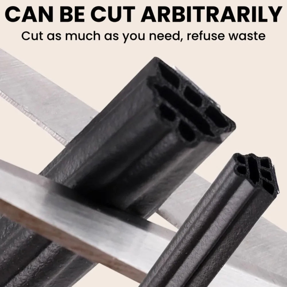 10/6/5M Security Door Sealing Strip Acoustic Foam Wind Proof Sliding Window Sealing Strip Door Frame Gap Acoustic Filler Strip Qme