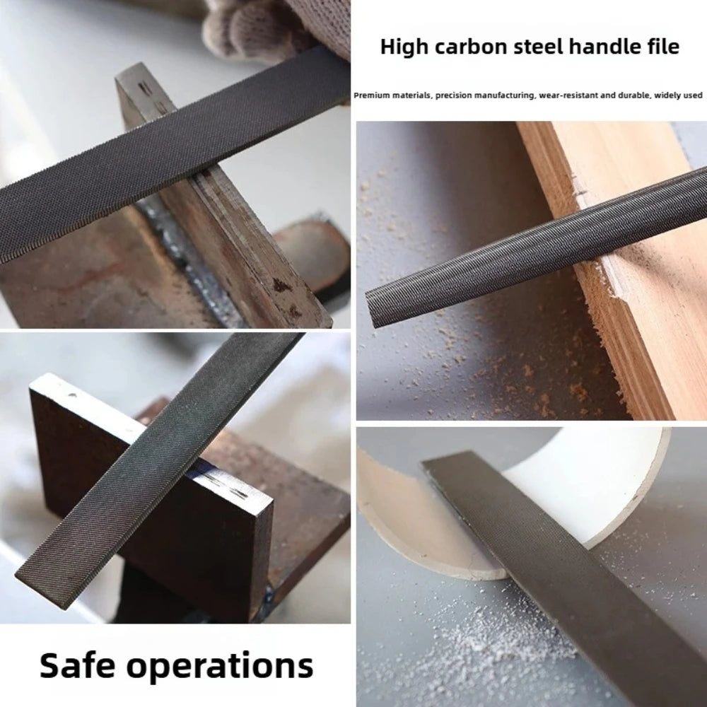 Professional Fitter File Set Heavy-Duty High-Carbon Steel Coarse Tooth for Woodworking Metal Craft & Home DIY Tools Qme
