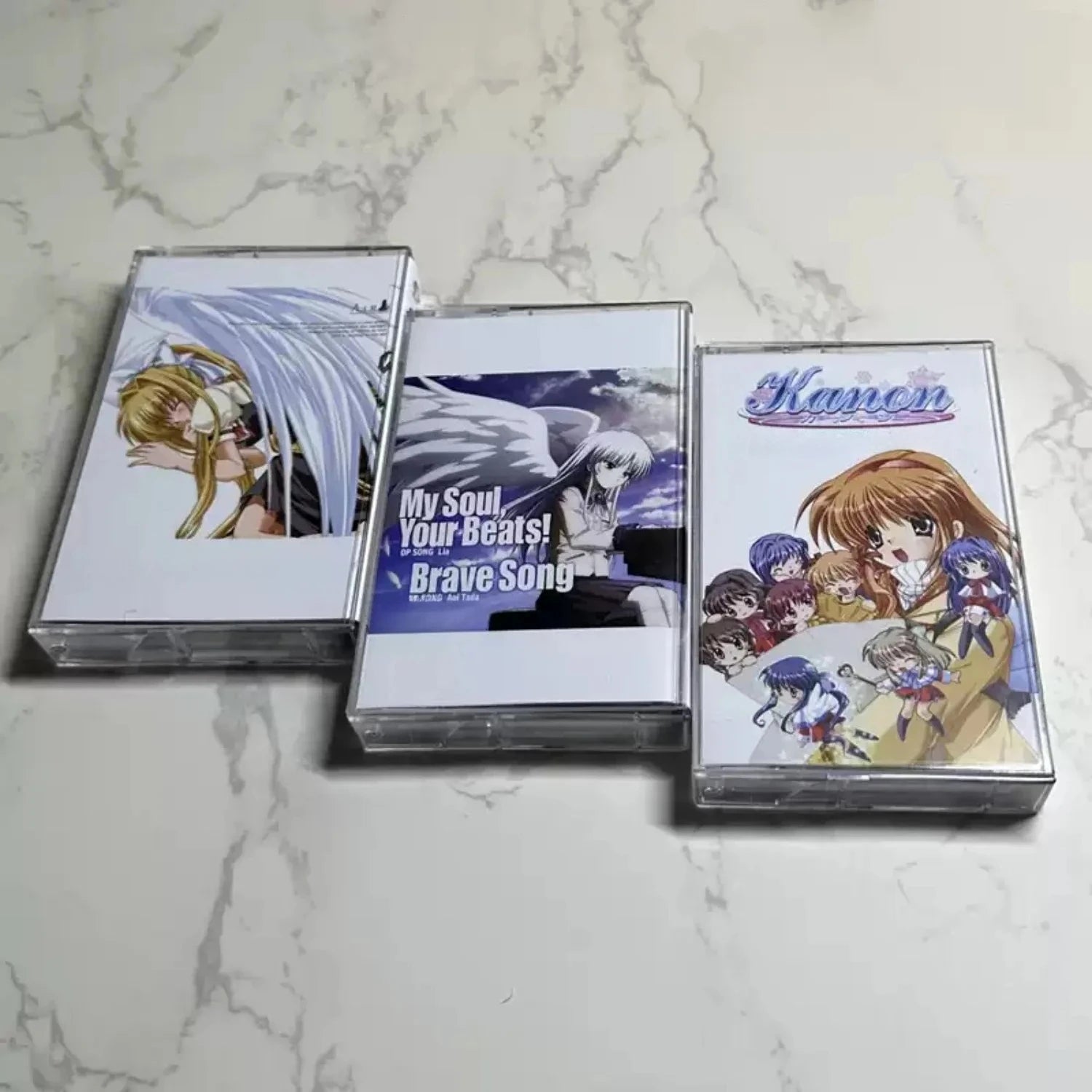 Classic Tearjerker Trilogy Soundtrack Cassette Set,Set or Single Available, Featuring Air Kanon & Angel Beats for ACG Collectors Qme ALL 3
