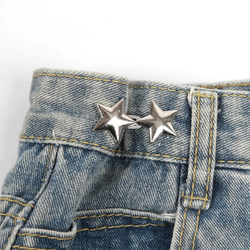 1 Pair Fashion Lazy Person Adjustable Seamless Invisible Waist Buckle Qme C