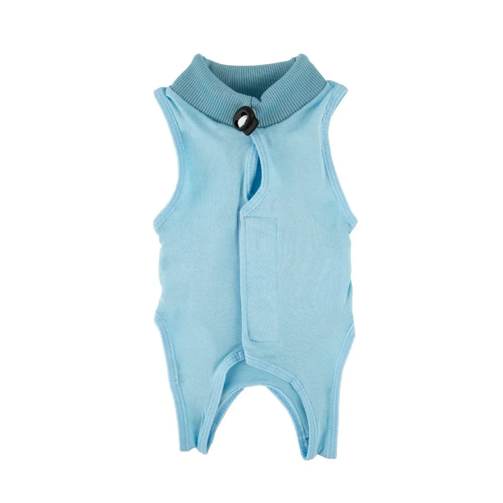 Convenient Soft Cat Sterilization Clothing Anti-licking Breathable Qme Blue L