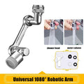 Metal Copper 1080° Rotation Faucet Aerator Extender Swivel Robotic Arm Faucets Sprayer Head Nozzle Kitchen Tap Saving Water Qme 1080 degree double