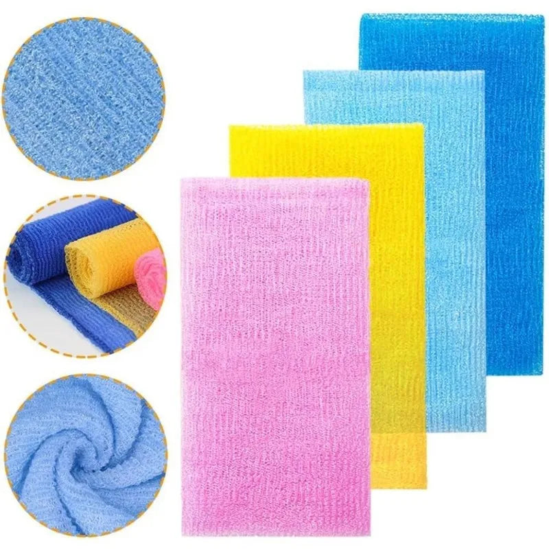 Japanese Exfoliating Washcloth Nylon Towel Deep Cleansing Back Qme