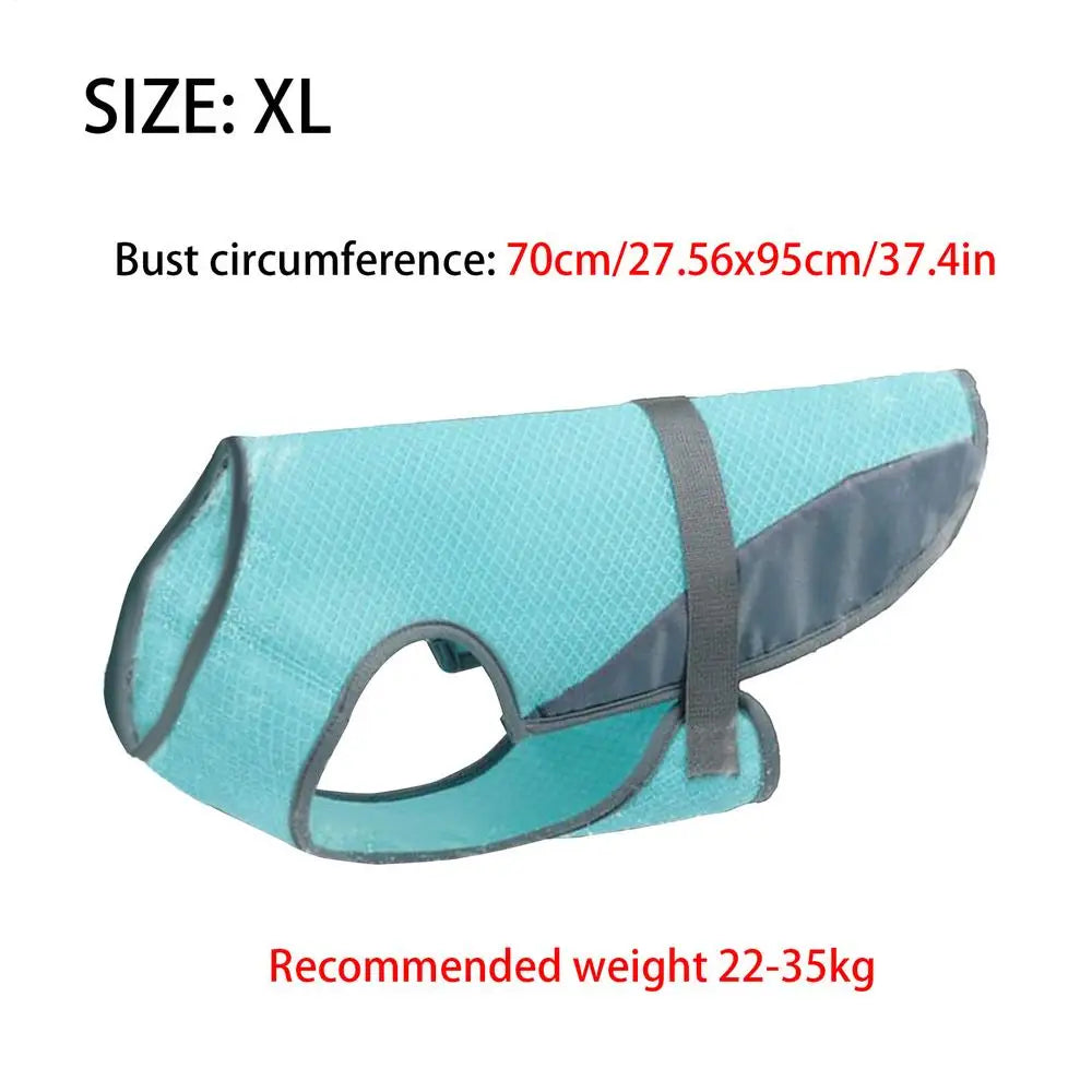 Dog Cooling Harness Cooling Dog Harness Summer Vest UV Protection Adjustable Shirt Pet Outfit For Small Medium Puppy Hiking Qme Blue XL China Mainland