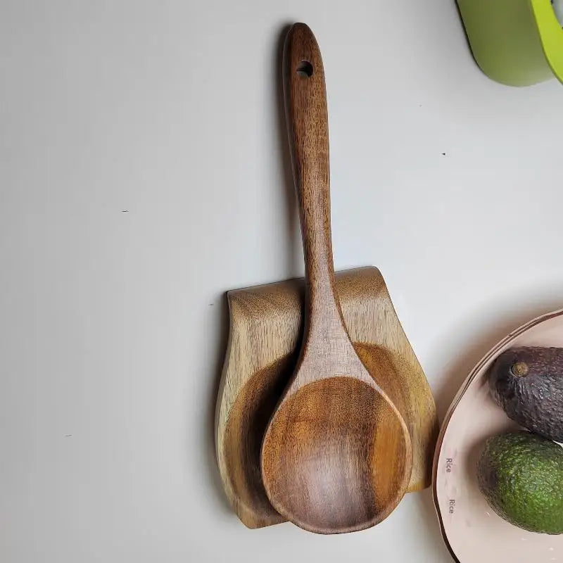 Multiuse Wooden Spoon Holder Rest Tableware Home Kitchens Dining Qme