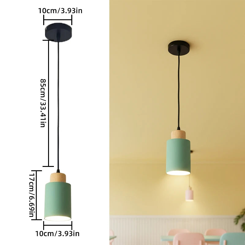 Minimalist Chandelier Bedroom Bedside Lamp Modern Nordic Restaurant Ssingle Head Small Chandelier Bar Counter Small Chandelier Qme green