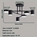 Modern Black Ceiling Chandeliers For Living Room Hall Ceiling Light Fixture Romantic Starry Gold Creative Ceiling Lamp Bedroom Qme lvbindiaodeng
