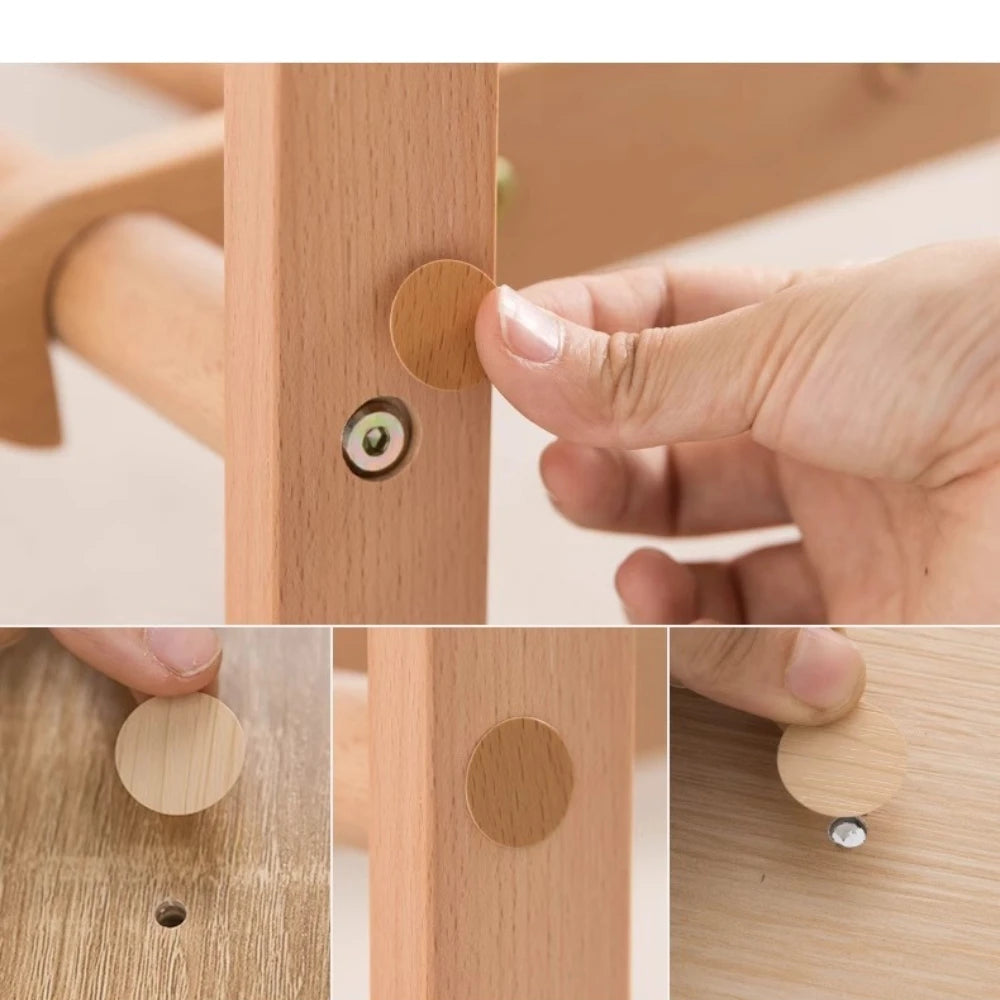 Self-Adhesive Round Screw Cap Cover Stickers Decorative Decals for Cabinet Desk Wood Craft Home Furniture Qme