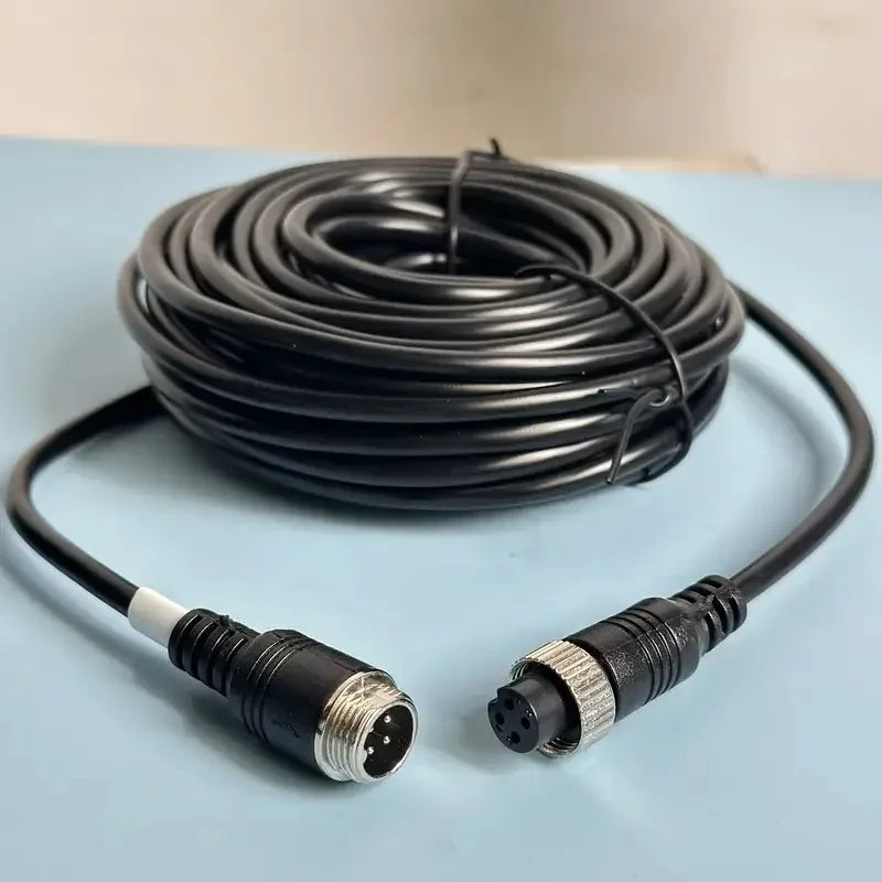 3pcs 4 Pin Aviation Extension Video Cable 3M 5M 10M 15M 20M 30M for Truck Bus Monitor Camera Connection wire Qme