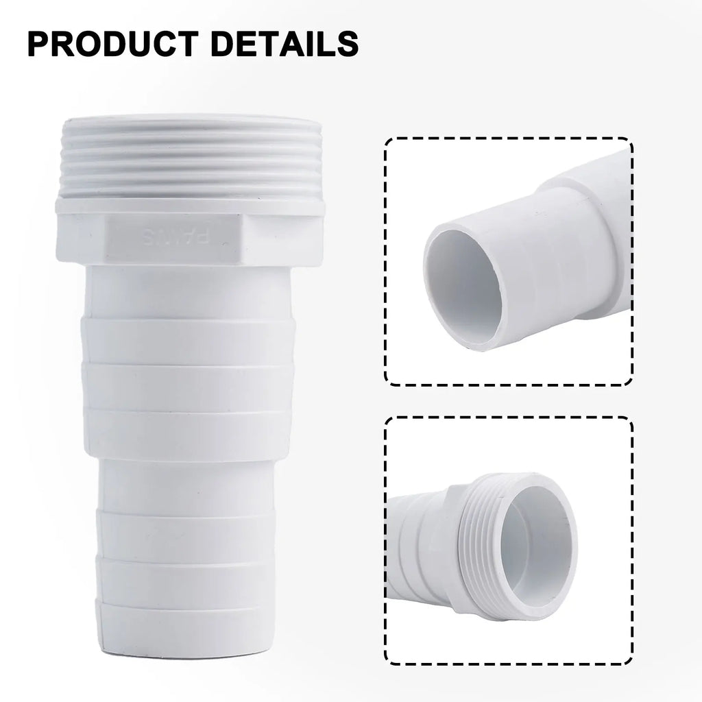 ABS 1.5 Inch Thread Spare Hose Nozzle For Swimming Pool Hoses With Diameter 32-38mm For SPX1091Z7/SPX1091Z4 9.5*4.5*3 Cm White Qme