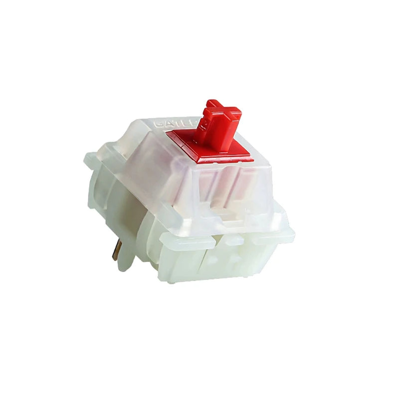 GATERON Milky Yellow Red Pro Switches Milky Yellow Pro Red Linear Lubed Switch SMD RGB Mx Switch for Mechanical Keyboard 5 Pins Qme Red 110pcs