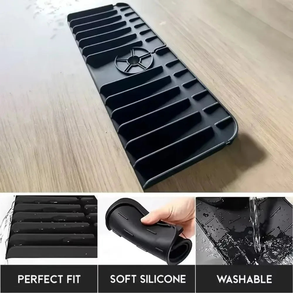 Sink Anti-spray Drain Water Retaining Pad Silicone Faucet Splashproof Qme