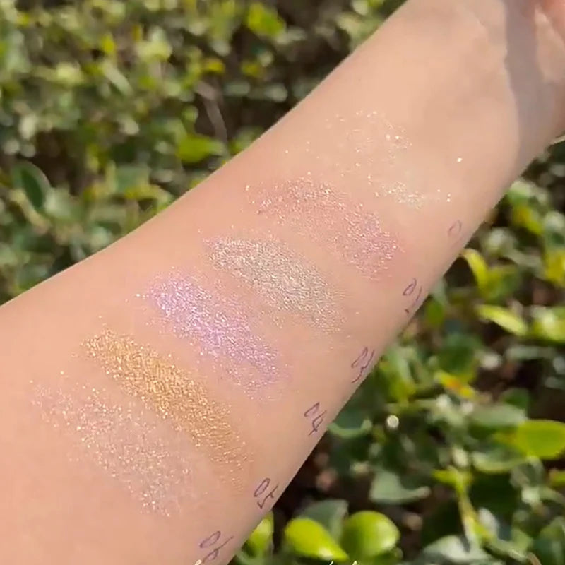 6-Color Super Flash Eyeshadow Stick Hydrating Jelly Texture Pearly Diamond Shadow Shimmer Brightening Contouring Shiny Makeup Qme