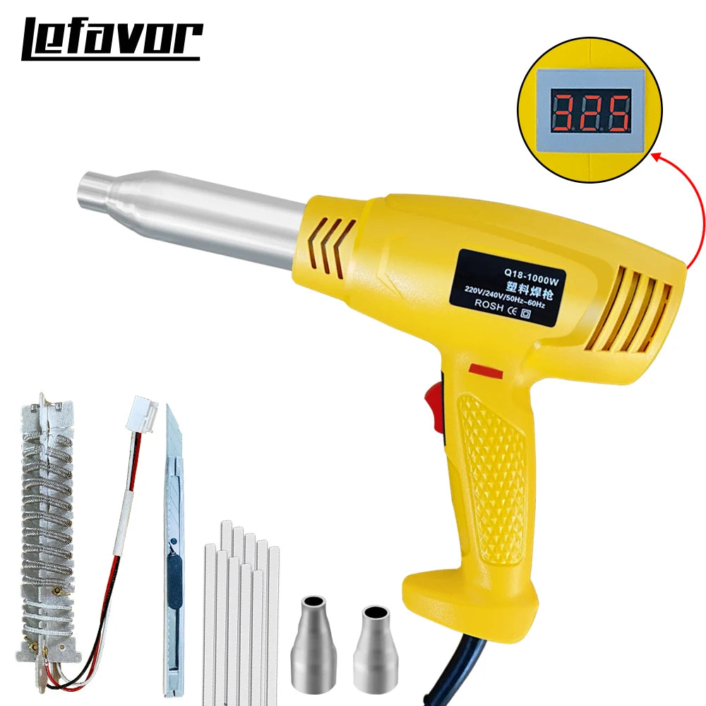 750 1000W Plastic Repair Air Gun Heat Adjustable Temperature Welding Qme Q18 SET2 220-240V EU plug
