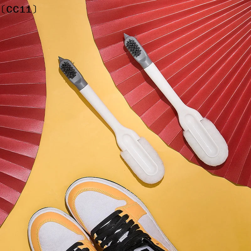 Shoe Cleaning Brush Multifunctional Long-handled Cleaner White Qme Default Title