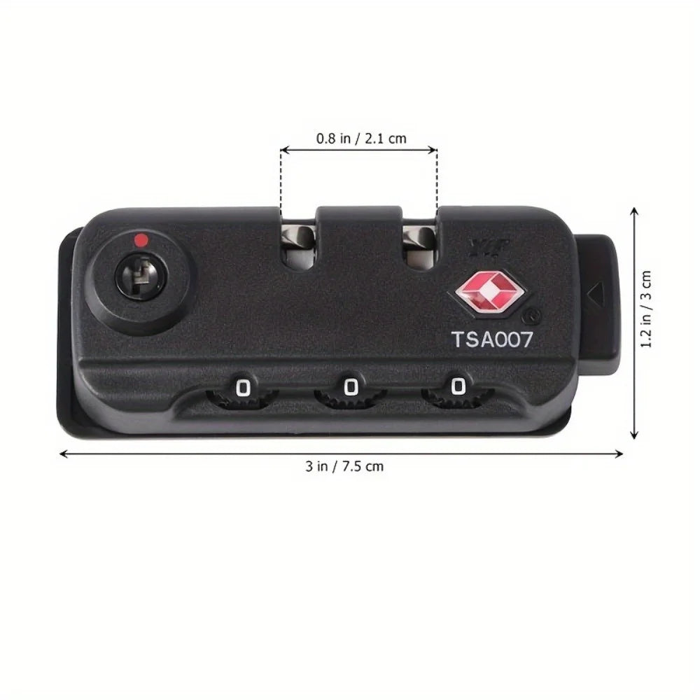 Travel Zipper Certified Luggage Password Lock, Backpack Anti-Theft 3-Digit Password Lock Qme