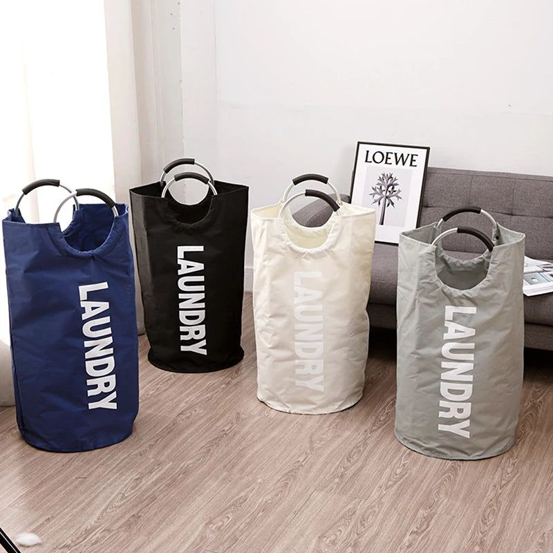 Waterproof Laundry Bag Handle Dirty Clothes Basket Large Oxford Fabric Qme