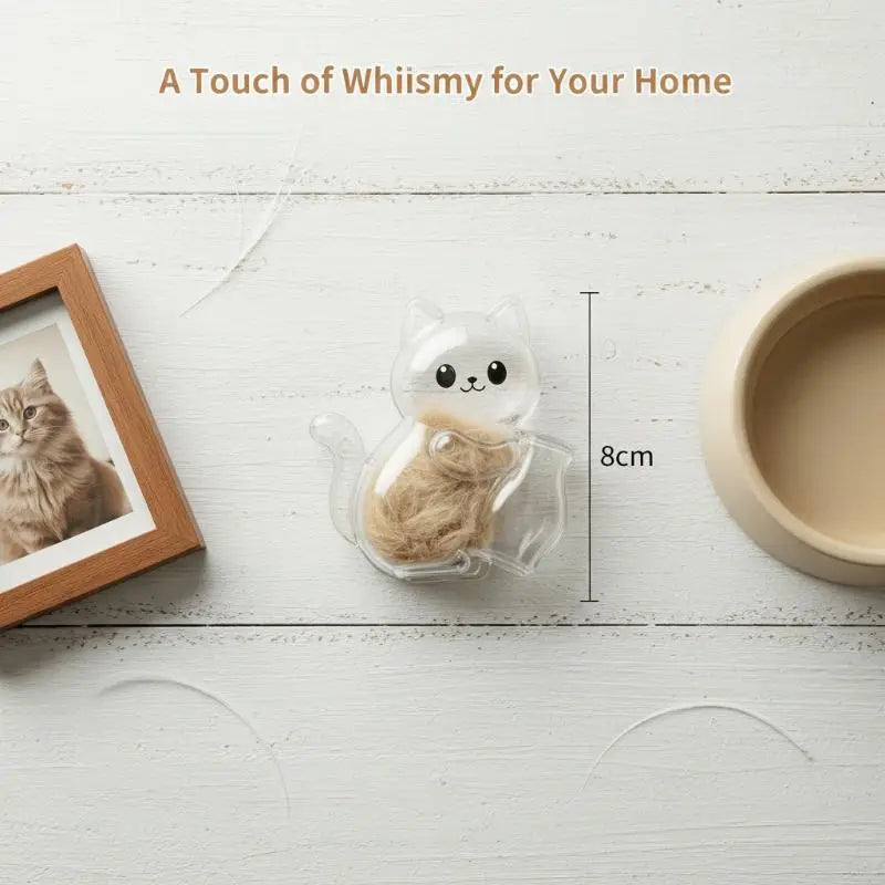 Transparent Cat Hair Storage Refrigerator Magnets Pet Fur Keepsake Qme