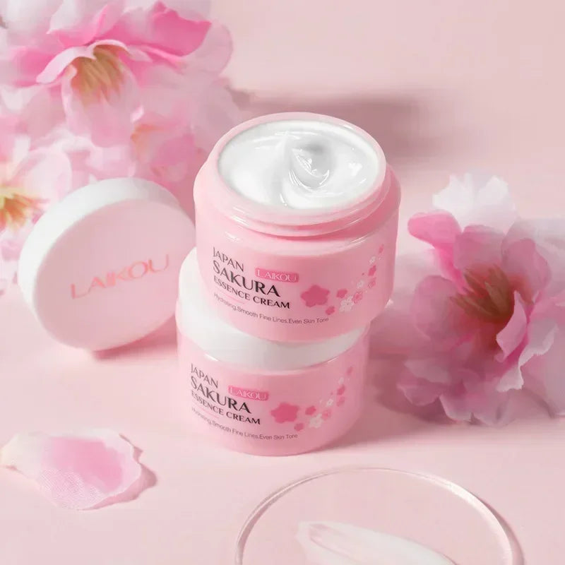 LAIKOU Japan Sakura Face Cream Smoothing Moisturizer Whitening Qme