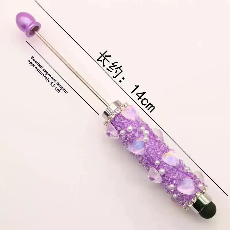 Creative Bead Ballpoint Pen Capacitive Touch Writing Multifunctional Qme