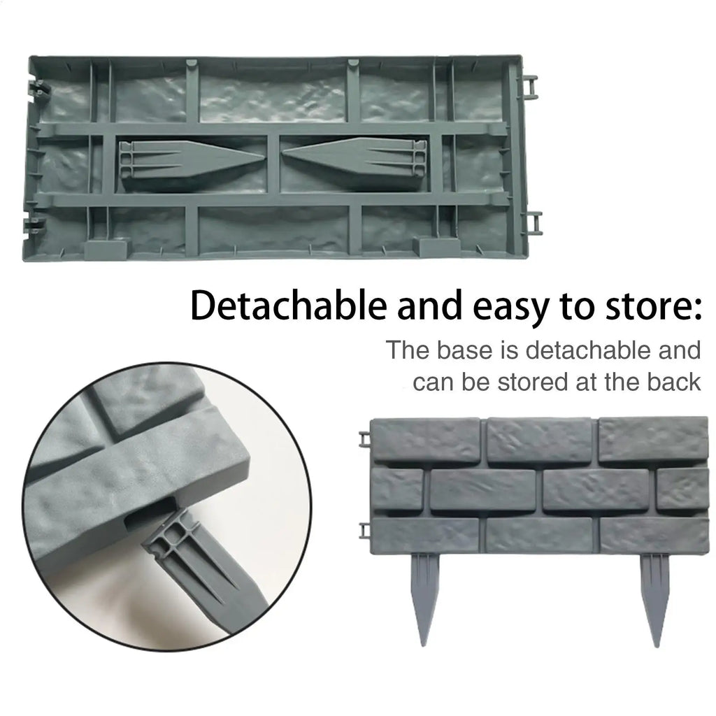 Garden Fence 4 Stone Effect Weatherproof DIY Outdoor Panels Decor Qme