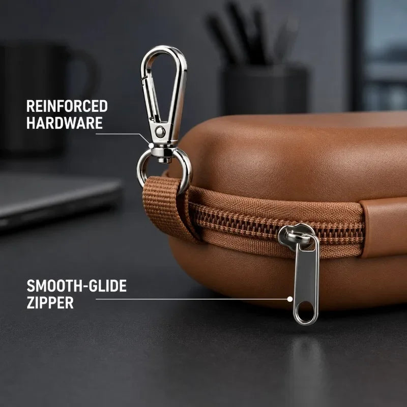 Double Eyeglasses Case Dual Glasses Sunglasses Organizer Zipper Qme