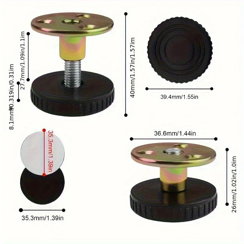 Adjustable Iron Bed Frame Anti-Shake Tool, 30-44mm, Wall Protection, Easy Install, Modern Design, 100kg Weight Capacity Qme
