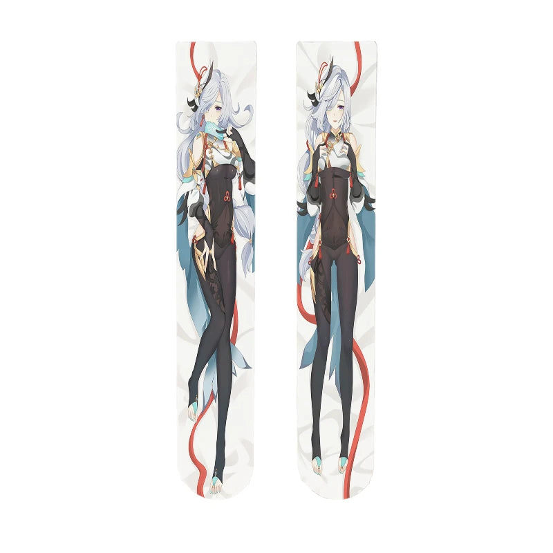 Interesting Japanese Design Women's Stockings Genshin Series Thigh Qme style1 One Size