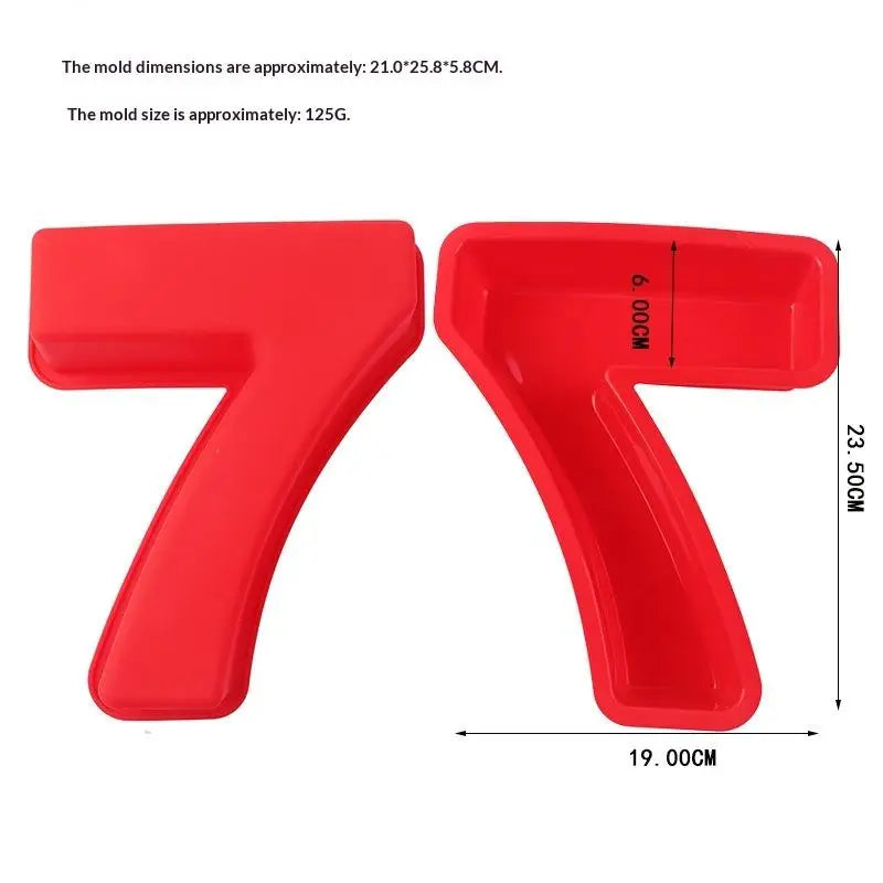 10 Inches Number Baking Moulds Large Silicone 3D Cake DIY Shape 0-9 Qme 7