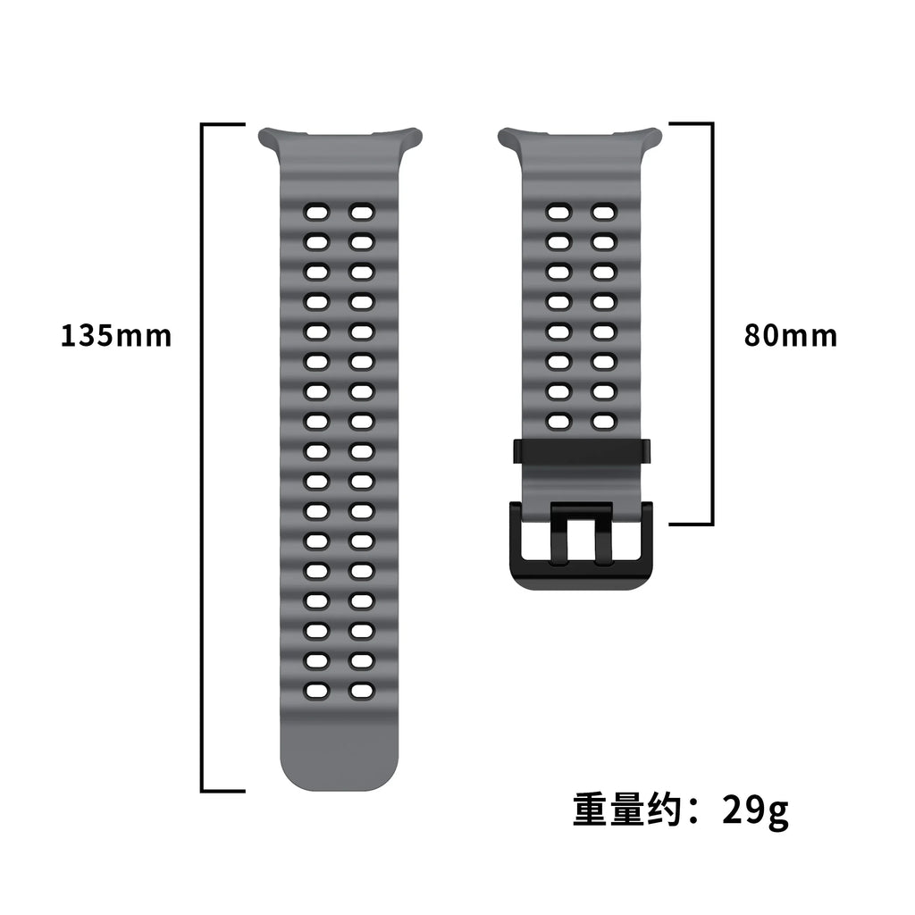 Two-Tone Sports Silicone Strap For Samsung Galaxy Watch Ultra Marine Band Bracelet For GalaxyWatch Ultra 47mm Watchband Qme