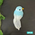 Cute Artificial Birds Fake Foam Animal Simulation Feather Models Tit Qme A2 2PCS
