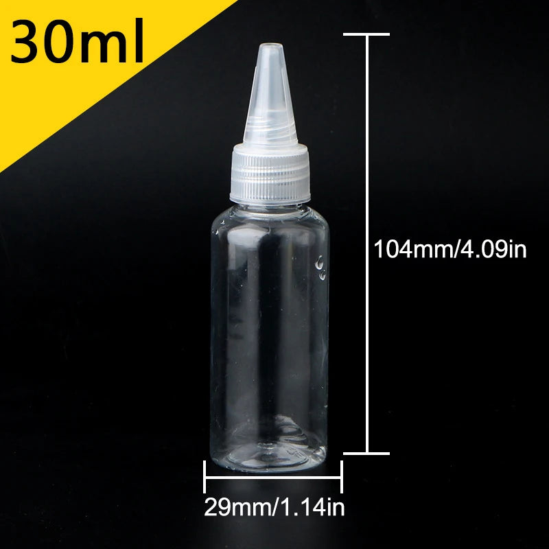 3 Transparent Refillable Dropper Bottles Plastic Squeeze Containers Qme 30ml