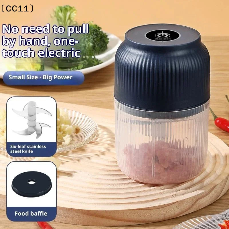 Portable Electric Garlic Masher Mini Food Vegetable Chili Meat Qme