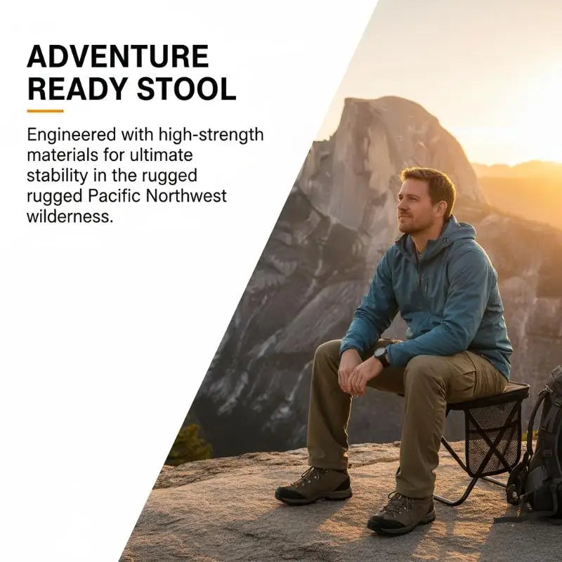 1 Portable Folding Camping Stool Convertible Crossbody Bag Qme