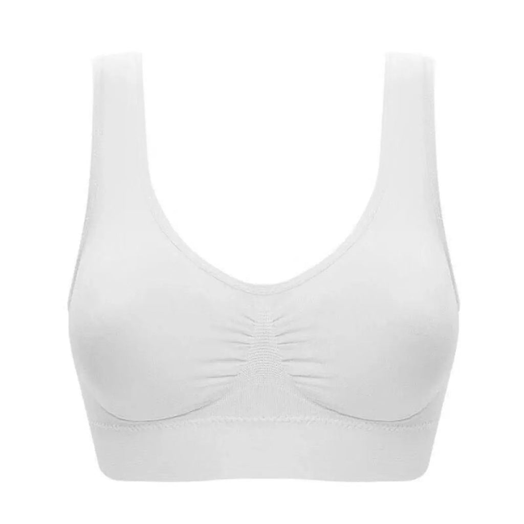 3 Pack Women Sports Bra Wirefree Yoga Bras Tank Top High Intensity Push Up Three Color Solid Color Elastic Sports Bra Qme Multicolor L