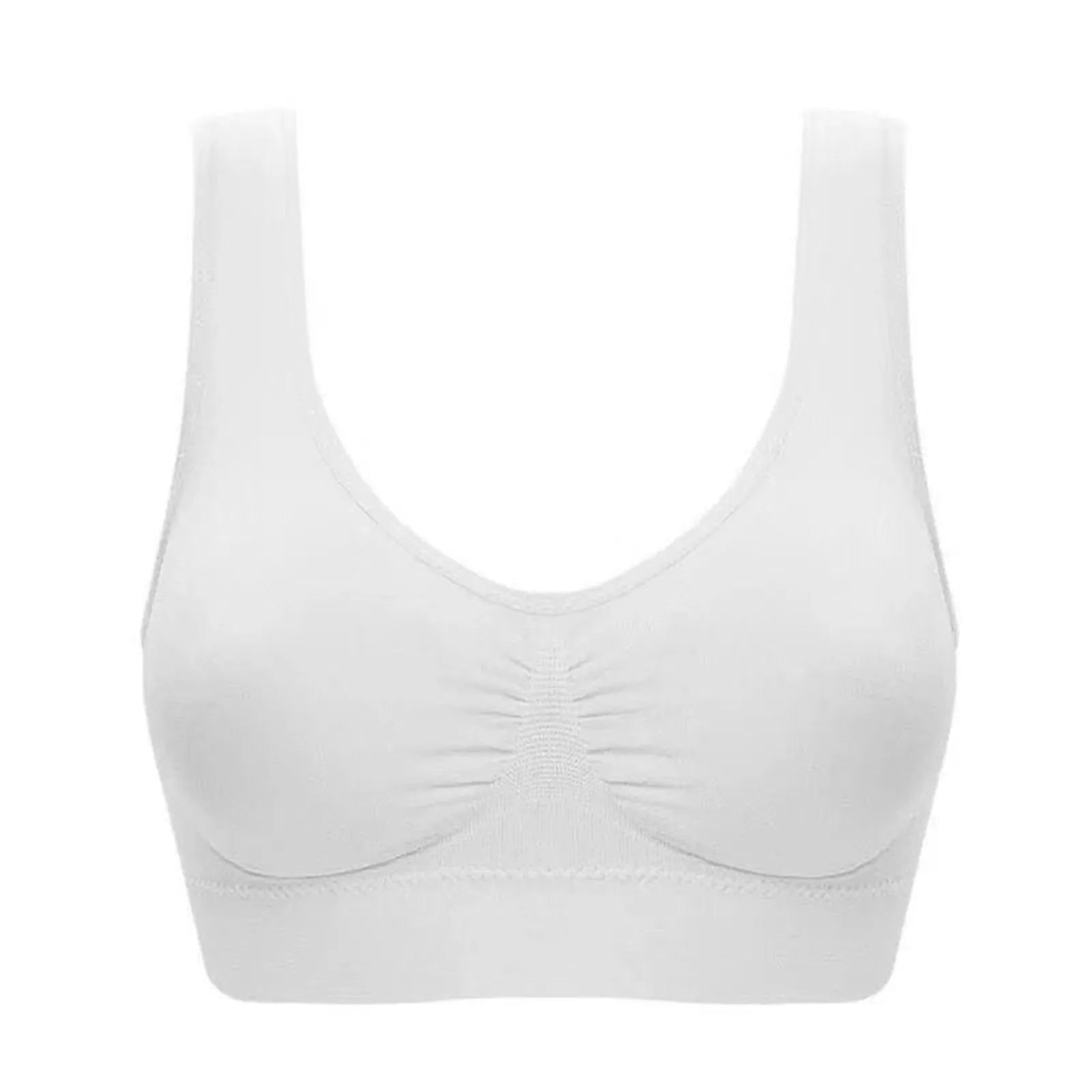 3 Pack Women Sports Bra Wirefree Yoga Bras Tank Top High Intensity Push Up Three Color Solid Color Elastic Sports Bra Qme Multicolor L